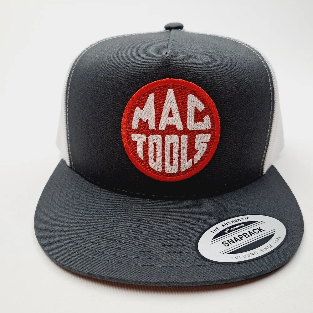 MAC Tools Flat Bill Trucker Embroidered Patch Mesh Snapback Cap Hat…